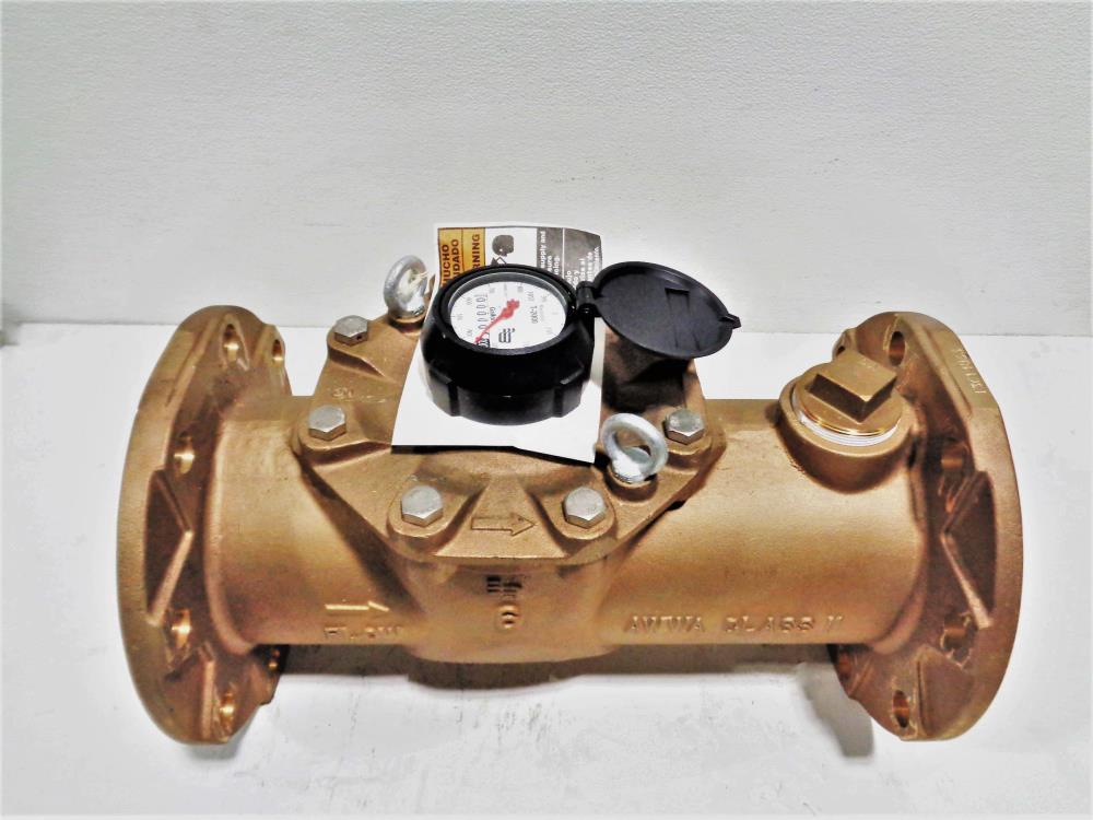 Badger Meter Recordall 6" Flow Meter, Bronze, T2000, Turbo Series